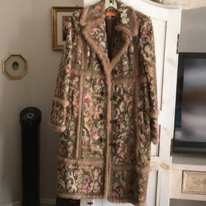 Cynthia Steffens Fur and Tapestry Coat